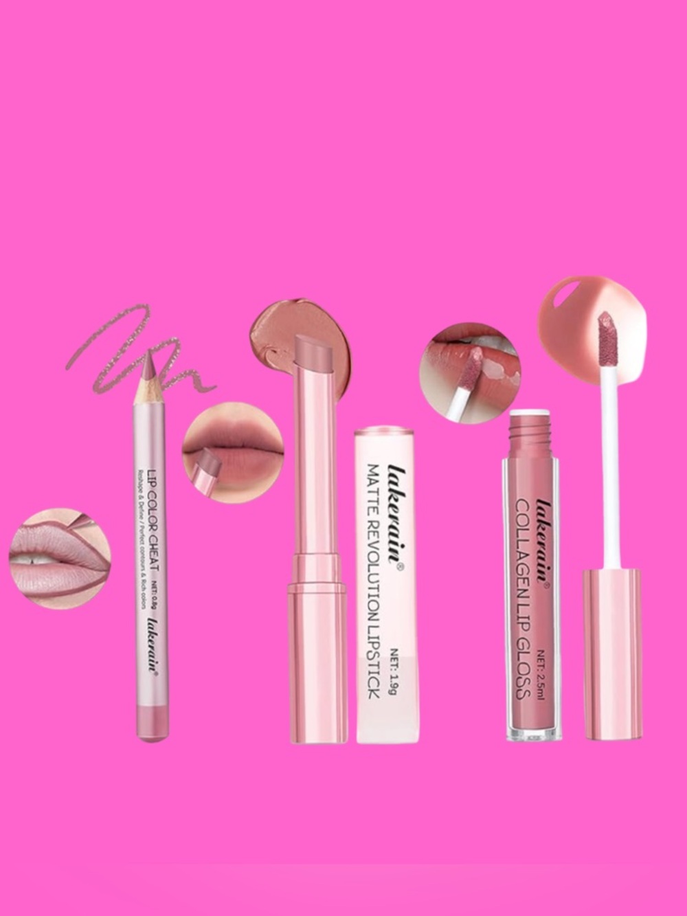 Iconic Mini Lip Kit — Pink - Picture 3 of 5